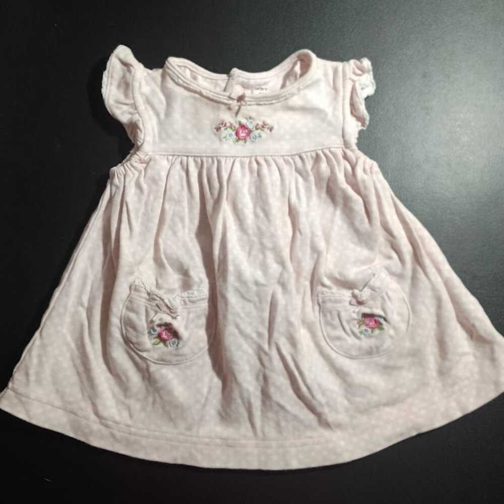 Carter's  6M Light Pink Polka Dot Dress